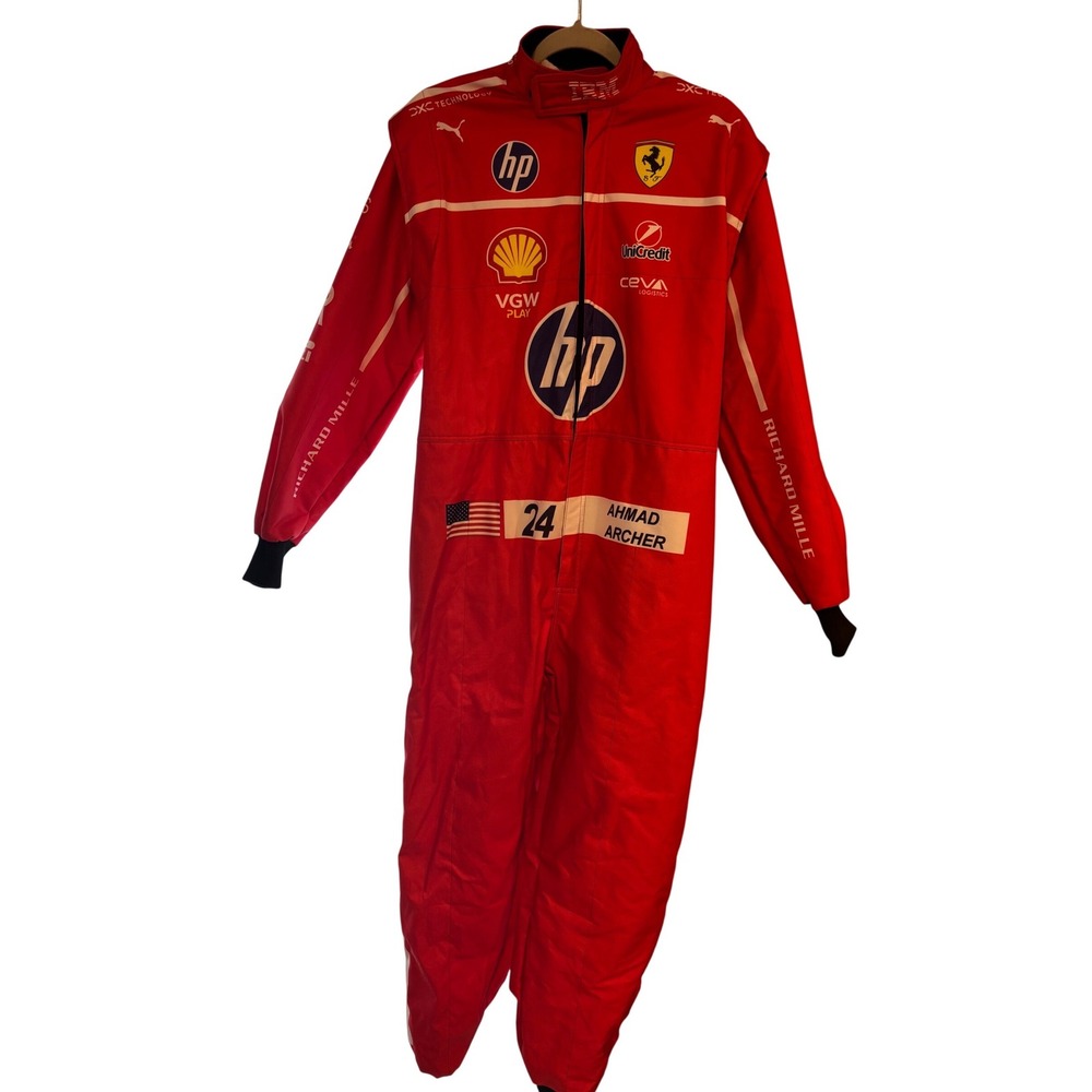 Ferrari F1 Racing Suit Karting Overall Red Puma HP Shell Ahmad Archer Mens 24